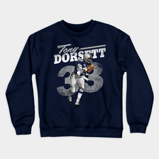 Tony Dorsett Dallas Retro R Crewneck Sweatshirt by MASTER_SHAOLIN